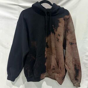Reworked Split Bleached Hoodie